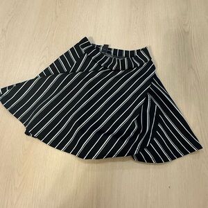 Windsor Black and White Striped Mini Skirt